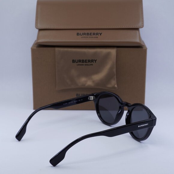 Burberry BE4404 300187 Round Sunglasses - Black/Dark Grey - Picture 11 of 11